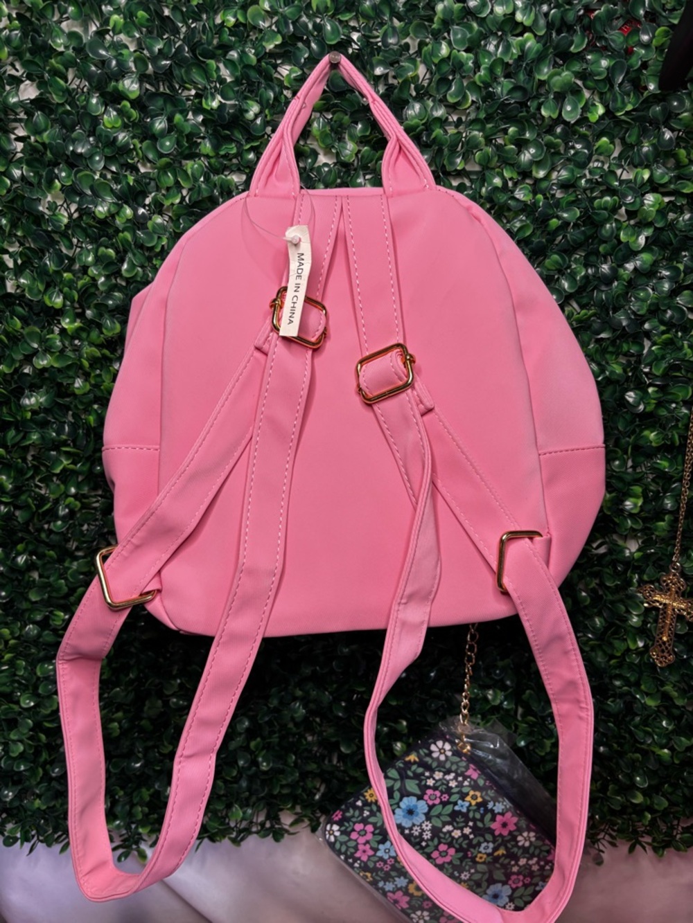 Pink mini backpack - Picture 6 of 7